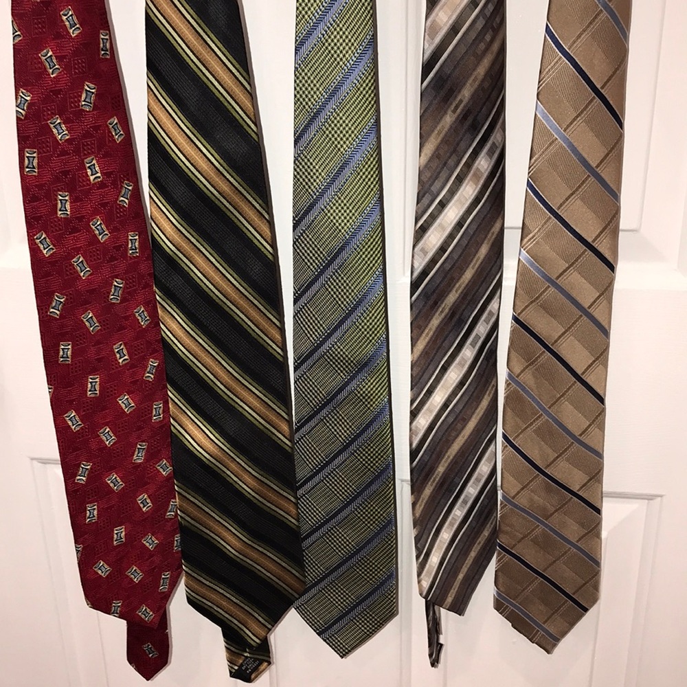 Lot of 5 neckties—various brands